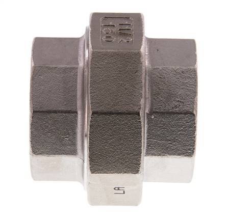 Rp 1 1/2'' Acero inoxidable de 3 piezas con cierre cónico 16 Bar