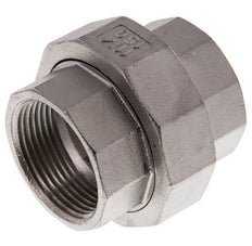 1 1/4'' NPT Acero inoxidable Doble Pezón de 3 piezas con sellado cónico 16 Bar