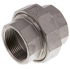 1 1/4'' NPT Acero inoxidable Doble Pezón de 3 piezas con sellado cónico 16 Bar