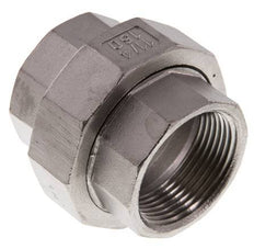1 1/4'' NPT Acero inoxidable Doble Pezón de 3 piezas con sellado cónico 16 Bar