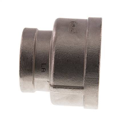 Rp 2'' x Rp 1 1/4'' Stainless steel Round Socket 16 Bar