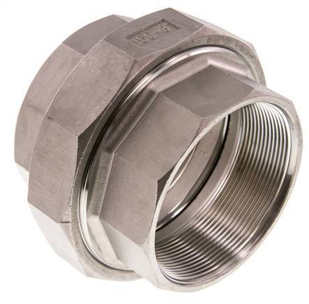 Rp 3'' acero inoxidable espiga doble 3 piezas con cierre cónico 16 Bar