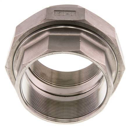Rp 3'' acero inoxidable espiga doble 3 piezas con cierre cónico 16 Bar