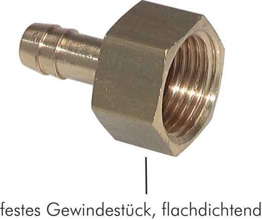 G 1/2'' x 13mm Brass Hose barb 16 Bar [2 Pieces]