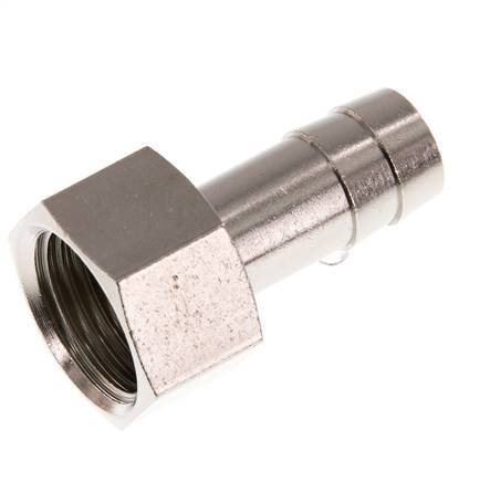 G 1/2'' x 13mm Nickel plated Brass Hose barb 16 Bar [2 Pieces]