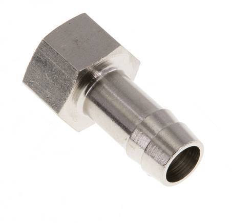 G 1/4'' x 10mm Nickel plated Brass Hose barb 16 Bar [5 Pieces]