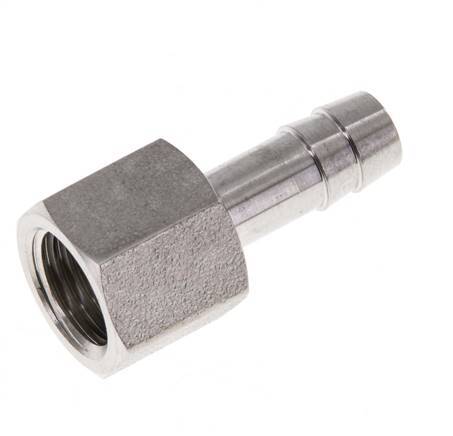 G 1/4'' x 8mm Stainless steel Hose barb 40 Bar