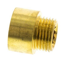 G 1/2'' F/M Brass Extension DIN 3523 - 15 mm [2 Pieces]