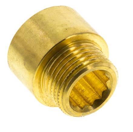 G 1/2'' F/M Brass Extension DIN 3523 - 15 mm [2 Pieces]