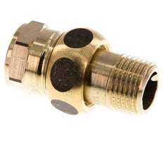 Rp 1/2'' x R 1/2'' F/M Espiga doble de latón de 3 piezas con cierre cónico 16 Bar