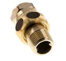 Rp 1/2'' x R 1/2'' F/M Espiga doble de latón de 3 piezas con cierre cónico 16 Bar