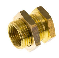 G 3/8'' x G 1/2'' F/M Brass Bulkhead Fitting 16 Bar [2 Pieces]