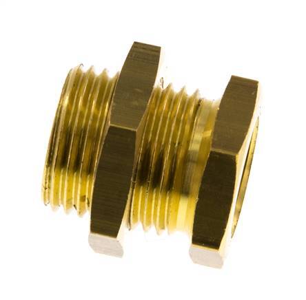G 3/8'' x G 1/2'' F/M Brass Bulkhead Fitting 16 Bar [2 Pieces]