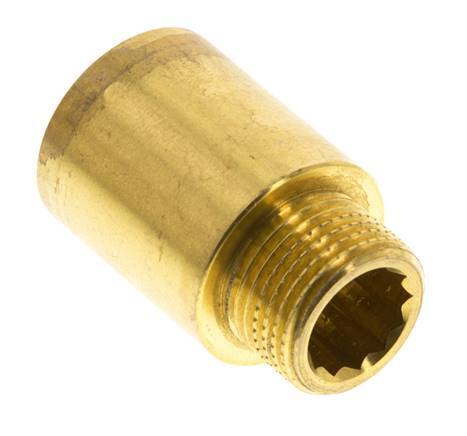 G 3/8'' F/M Brass Extension DIN 3523 - 25 mm [2 Pieces]