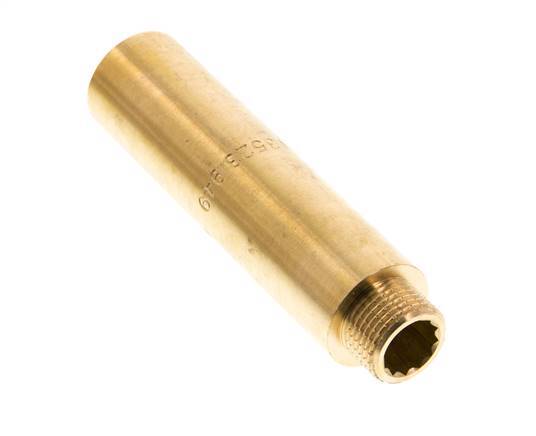 G 3/8'' F/M Extensión de latón DIN 3523 - 80 mm