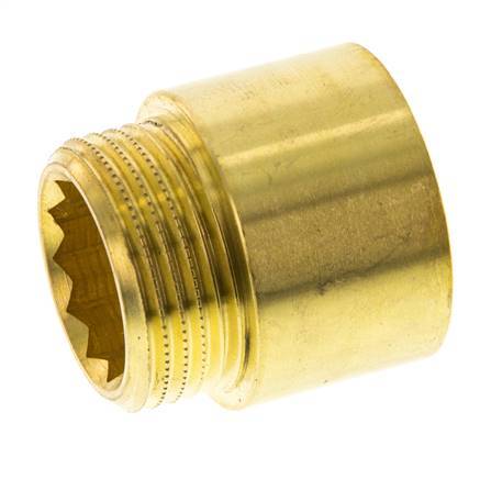G 1'' F/M Extensión de latón DIN 3523 - 25 mm