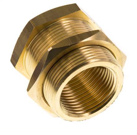G 1'' x M42x2 F/M Brass Bulkhead Fitting 16 Bar