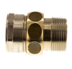 Rp 1 1/2'' x R 1 1/2'' F/M Brass Double Nipple 3-pieces with Conically sealing 16 Bar