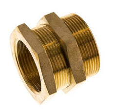 G 1 1/4'' x M49x2 F/M Brass Bulkhead Fitting 16 Bar
