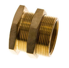 G 1 1/4'' x M49x2 F/M Brass Bulkhead Fitting 16 Bar