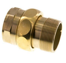 Rp 2'' x R 2'' F/M Brass Double Nipple 3-pieces with Conically sealing 16 Bar