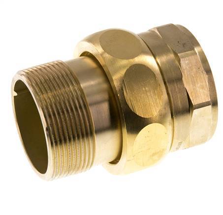 Rp 2'' x R 2'' F/M Brass Double Nipple 3-pieces with Conically sealing 16 Bar