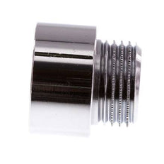 G 1/2'' F/M Chromium plated Brass Extension DIN 3523 - 15 mm [2 Pieces]