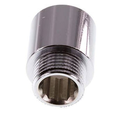 G 1/2'' F/M Chromium plated Brass Extension DIN 3523 - 25 mm