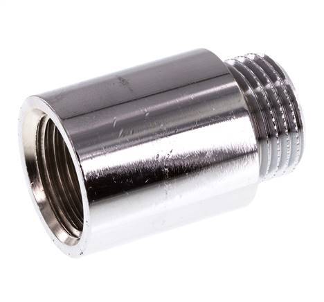 G 1/2'' F/M Extensión de latón cromado DIN 3523 - 30 mm