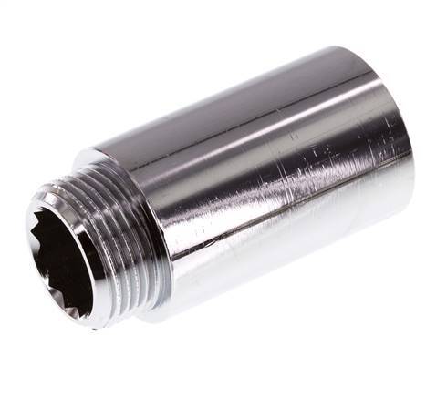 G 3/4'' F/M Extensión de latón cromado DIN 3523 - 50 mm