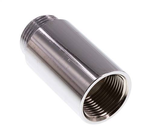 G 3/4'' F/M Extensión de latón cromado DIN 3523 - 50 mm