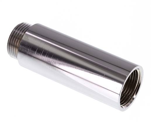 G 3/4'' F/M Chromium plated Brass Extension DIN 3523 - 80 mm