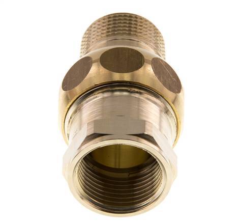 Rp 3/4'' x R 3/4'' F/M Espiga doble de latón de 3 piezas con junta plana 16 Bar