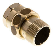 Rp 1 1/4'' x R 1 1/4'' F/M Espiga doble de latón 3 piezas con junta plana 16 Bar