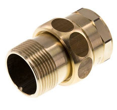 Rp 1 1/4'' x R 1 1/4'' F/M Espiga doble de latón 3 piezas con junta plana 16 Bar