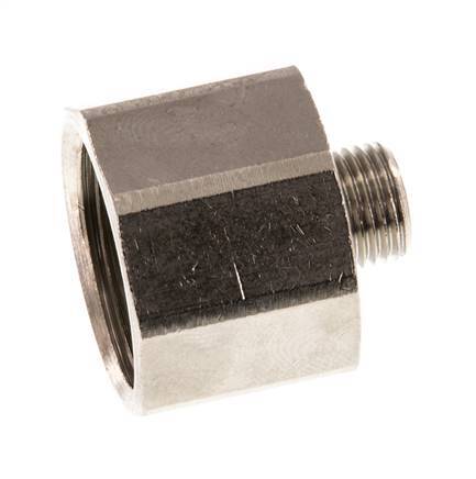 G 1/2'' x G 1/8'' F/M Anillo reductor de latón niquelado 16 Bar