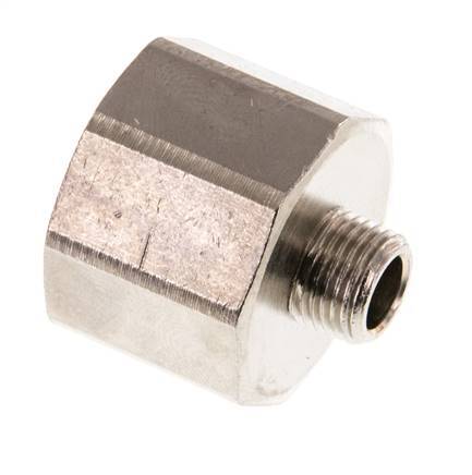 G 1/2'' x G 1/8'' F/M Anillo reductor de latón niquelado 16 Bar