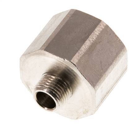 G 1/2'' x G 1/8'' F/M Anillo reductor de latón niquelado 16 Bar