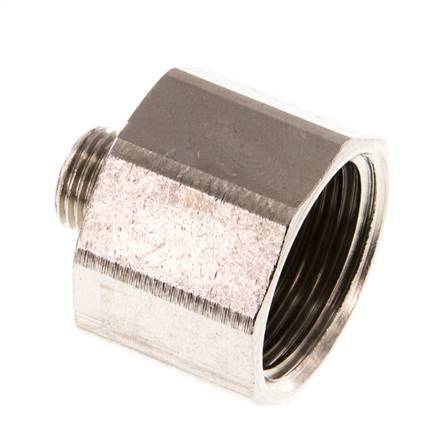 G 1/2'' x G 1/8'' F/M Anillo reductor de latón niquelado 16 Bar