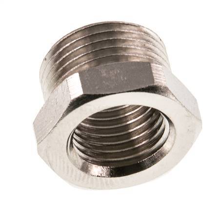G 1/4'' x G 3/8'' F/M Nickel plated Brass Reducing Ring 16 Bar [5 Pieces]