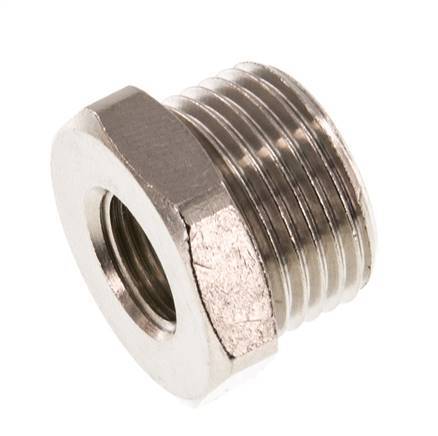 G 1/8'' x G 3/8'' F/M Nickel plated Brass Reducing Ring 16 Bar [5 Pieces]