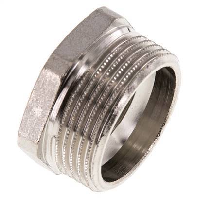 G 3/4'' x G 1 1/4'' F/M Anillo reductor de latón niquelado 16 Bar