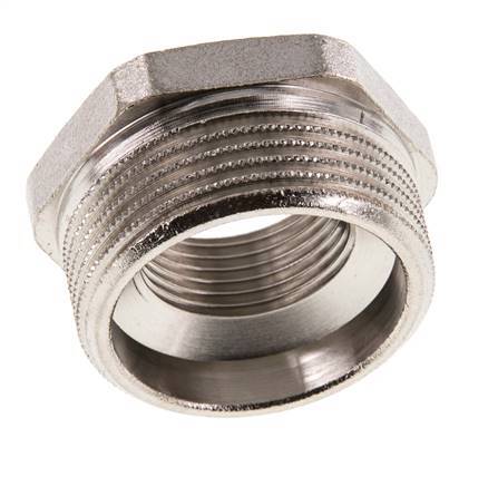 G 3/4'' x G 1 1/4'' F/M Anillo reductor de latón niquelado 16 Bar