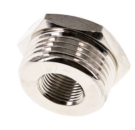 G 3/8'' x G 1'' F/M Nickel plated Brass Reducing Ring 16 Bar