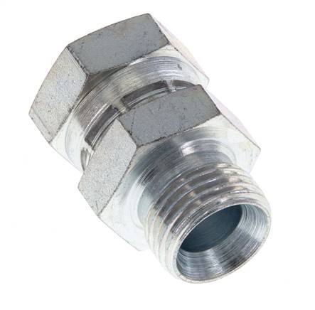 G 1/2'' F/M Adaptador reductor de acero galvanizado 300 Bar - Hidráulico