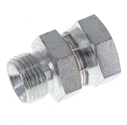 G 1/2'' F/M Adaptador reductor de acero galvanizado 300 Bar - Hidráulico