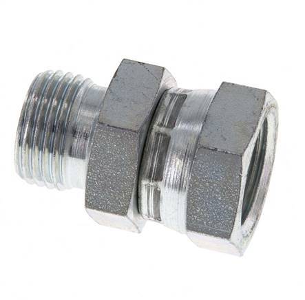 G 1/2'' F/M Adaptador reductor de acero galvanizado 300 Bar - Hidráulico