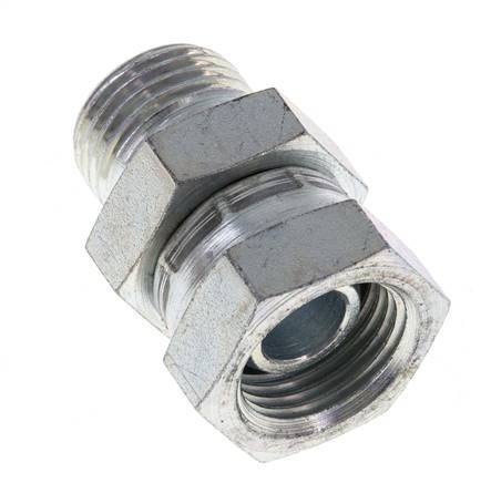 G 1/2'' F/M Adaptador reductor de acero galvanizado 300 Bar - Hidráulico