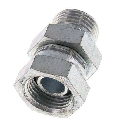 G 1/2'' F/M Adaptador reductor de acero galvanizado 300 Bar - Hidráulico