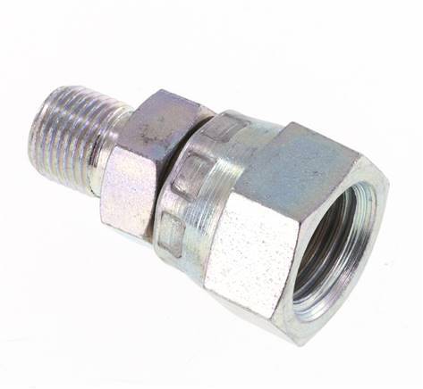G 1/4'' x G 1/8'' F/M Adaptador Reductor de Acero Cincado 400 Bar - Hidráulico
